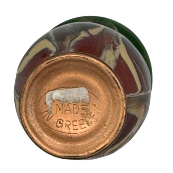 Enamel Copper Metal Multicolor Drip Glaze Vase With Metallic Gold Finish - Picture 9 of 9